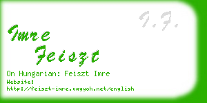 imre feiszt business card